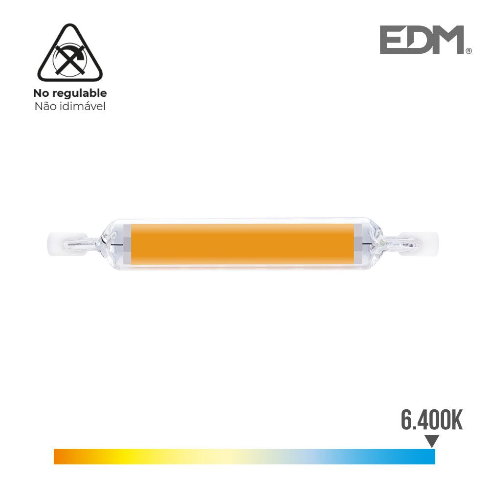 LÃ¢mpada linear led 118 mm, r7s, 12 w, 1250 lm, 6400 k, luz fria, Ã¸ 16 mm_0