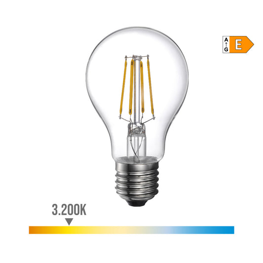 LÃ¢mpada standard com filamento de led e27 4w 500lm 3200k luz quente Ã¸6x10,6cm edm_0