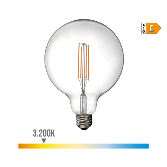LÃ¢mpada de balÃ£o com filamento led e27 6w 800lm 3200k luz quente Ã¸12,5x18,2cm edm_0
