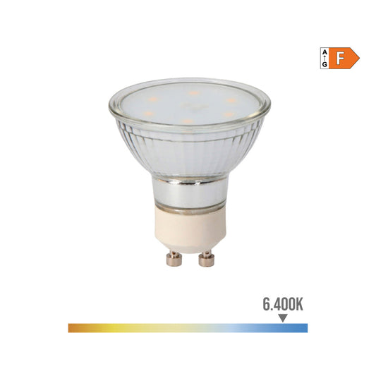 LÃ¢mpada de vidro dicrÃ³ica led gu10 5w 400lm 6400k luz fria Ã¸5x5,5cm edm_0