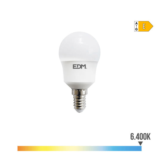LÃ¢mpada esfÃ©rica led e14 8,5w 1000lm 6400k luz fria Ã¸4,5x8,8cm edm_0