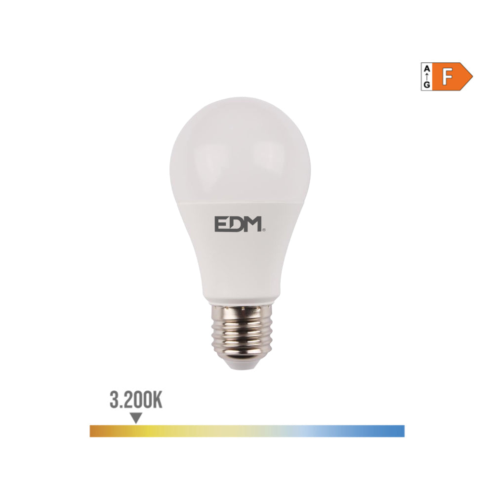 LÃ¢mpada standard led com sensor crepuscular e detector de presenÃ§a e27 12w 1154lm 3200k luz quente Ã¸60x110mm edm_0