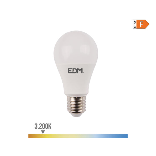 LÃ¢mpada standard led com sensor crepuscular e detector de presenÃ§a e27 12w 1154lm 3200k luz quente Ã¸60x110mm edm_0