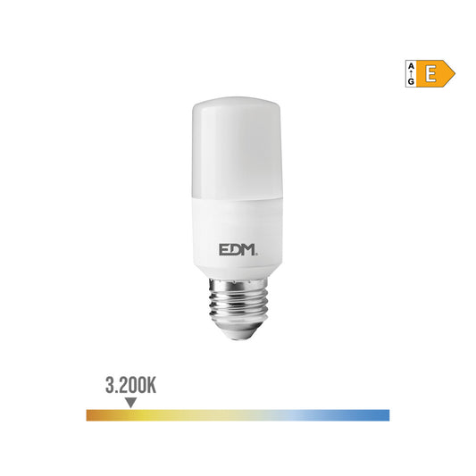 LÃ¢mpada tubular led e27 10w 1100lm 3200k luz quente Ã¸4x10,7cm edm_0