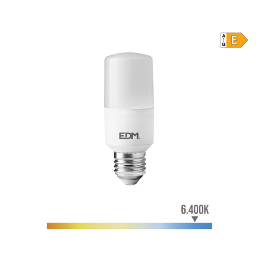 LÃ¢mpada tubular led e27 10w 1100lm 6400k luz fria Ã¸4x10,7cm edm_0