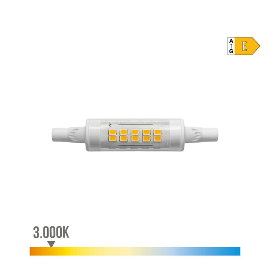 LÃ¢mpada lineal led 78mm r7s 5.5w 720lm 3000k luz quente Ã¸1.6x7.8cm edm_0