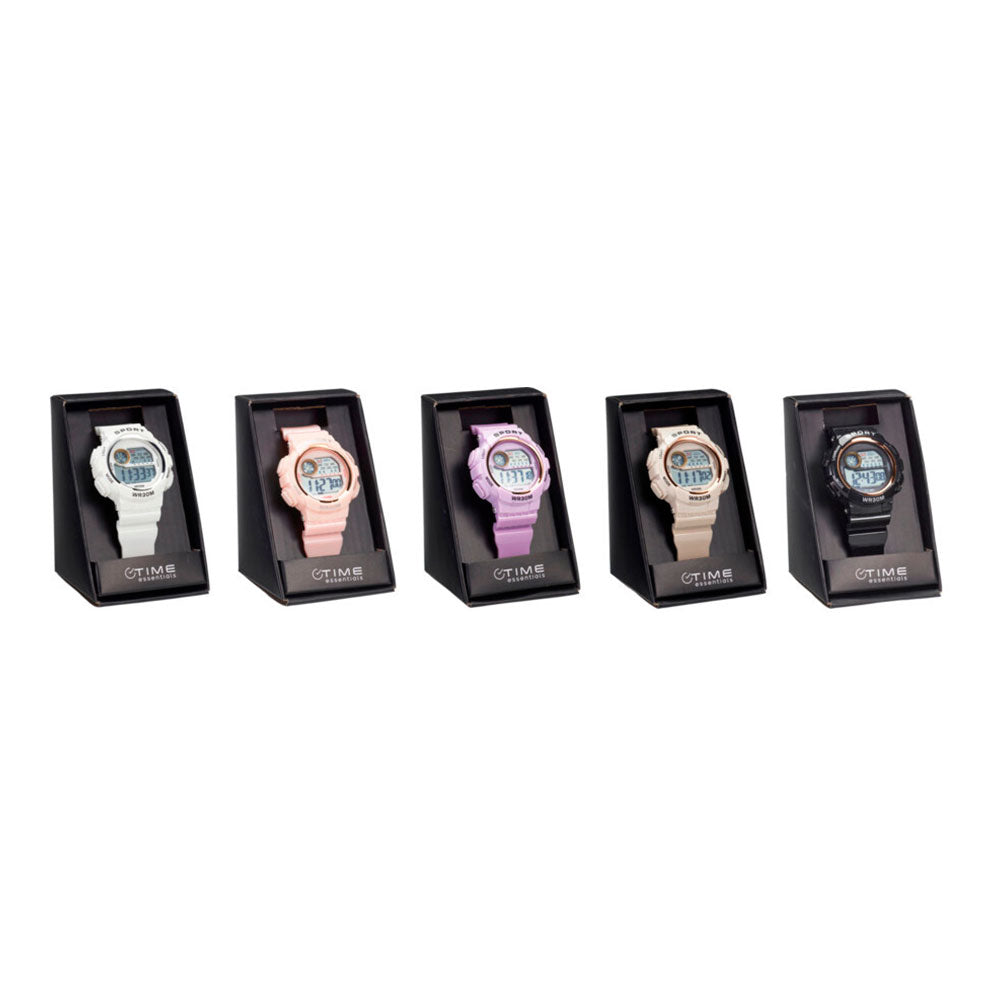 RelÃ³gio de mulher com bracelete desportiva digital 5 cores sortidas_0