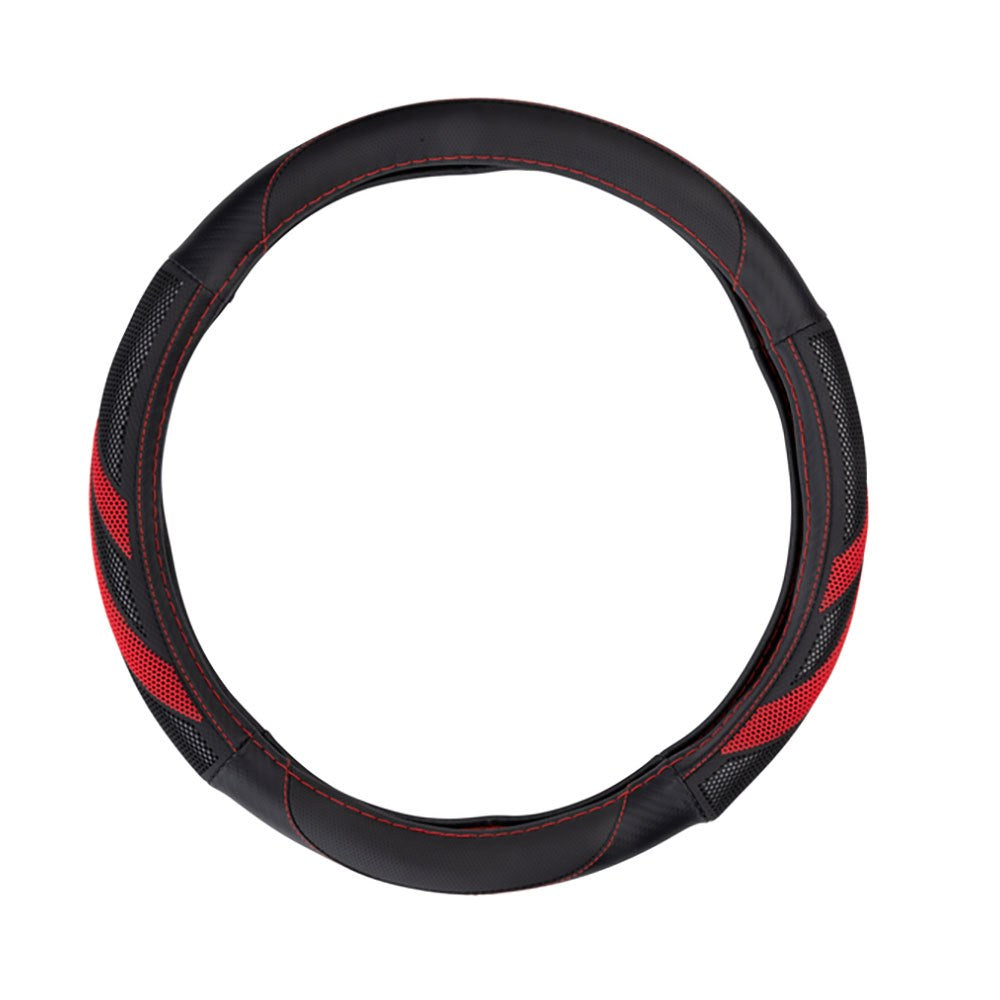 Cobertura para volante, preta com detalhes vermelhos, Ã¸37-39 cm_0