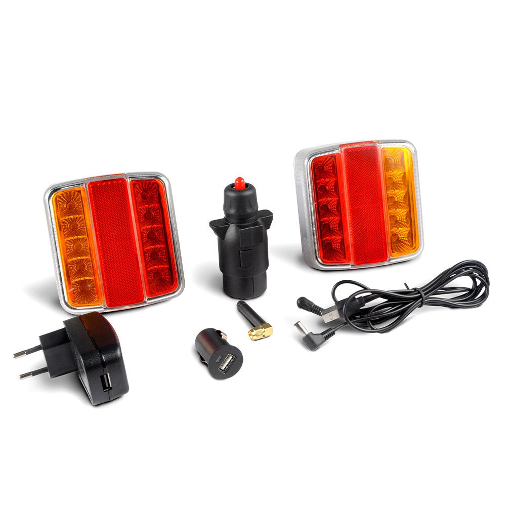 Kit luzes led magnÃ©ticas e sem fios 12 v para trailer_0