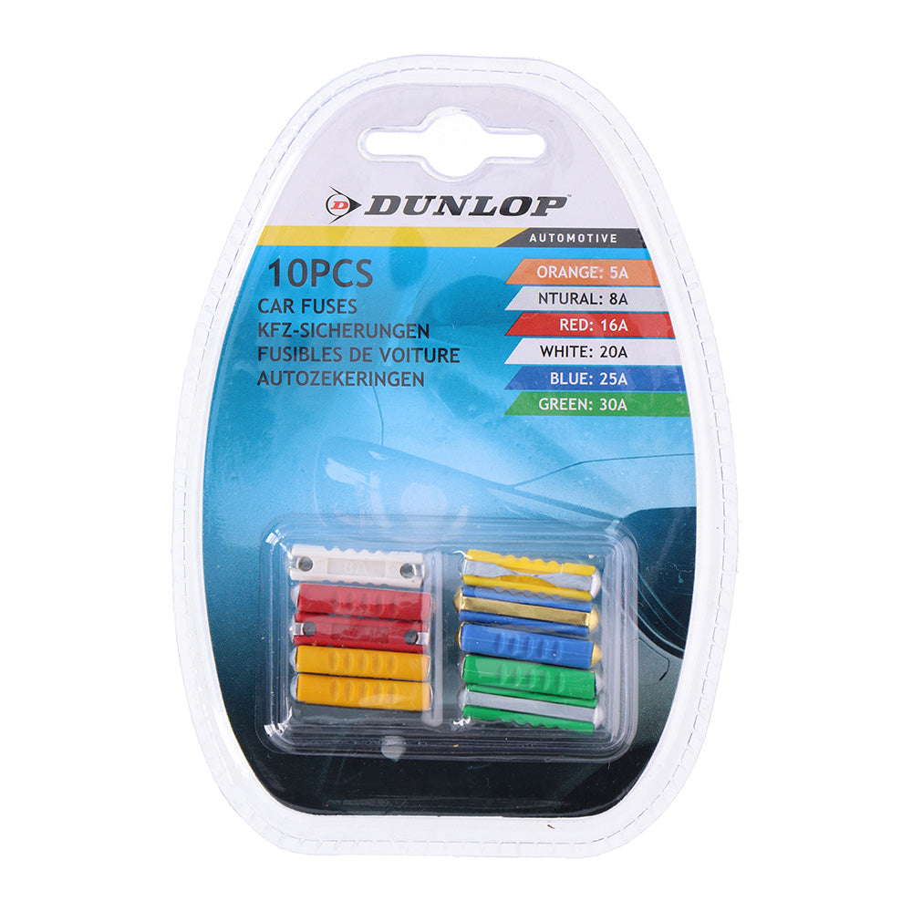 Set de 10 fusÃ­veis variados para carro dunlop_0