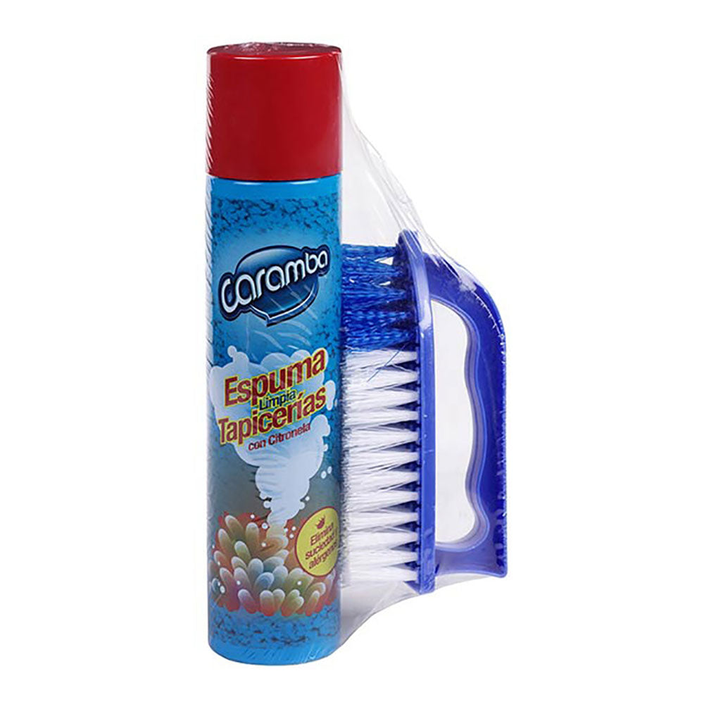 Limpeza de tapetes espuma 300ml+escova caramba_0