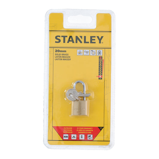 Cadeado de arco 20mm com chave stanley_0