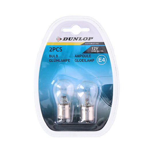 Pack 2 lÃ¢mpadas 12v 21w reposiÃ§Ã£o automÃ³vel dunlop_0