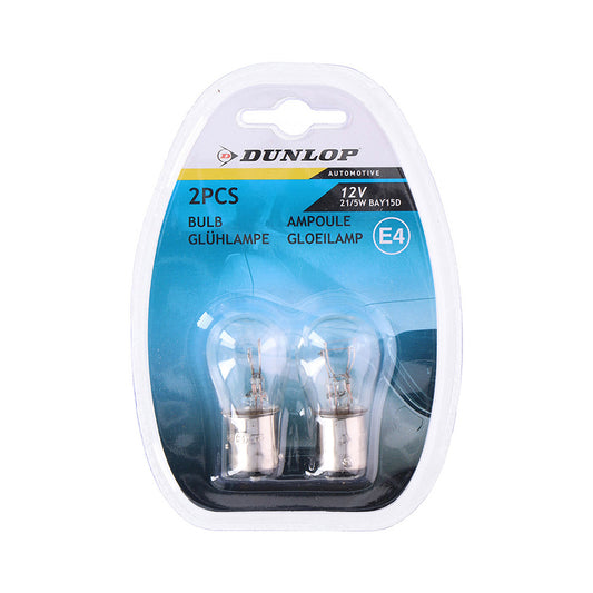 Pack 2 lÃ¢mpadas 12v 21/5w reposiÃ§Ã£o automÃ³vel dunlop_0