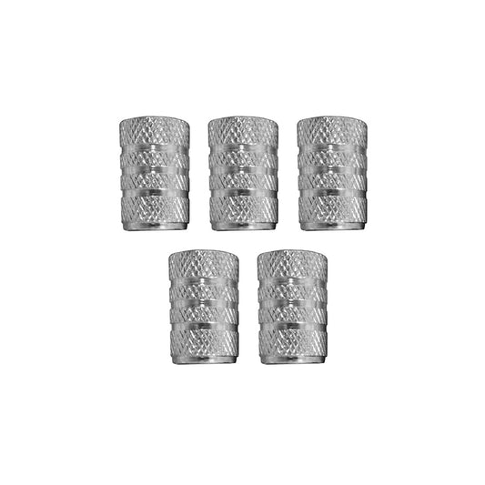 Set de 5 tampÃµes de vÃ¡lvulas rodas de carro prata dunlop_0