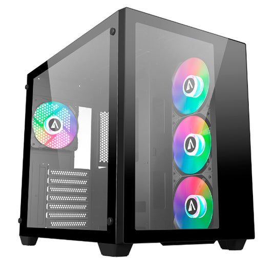 ABYSM GAMING CAIXA ATX DANUBE SAVA 285 BX203 ARGB TEMP GLASS BLACK#PROMO#_0