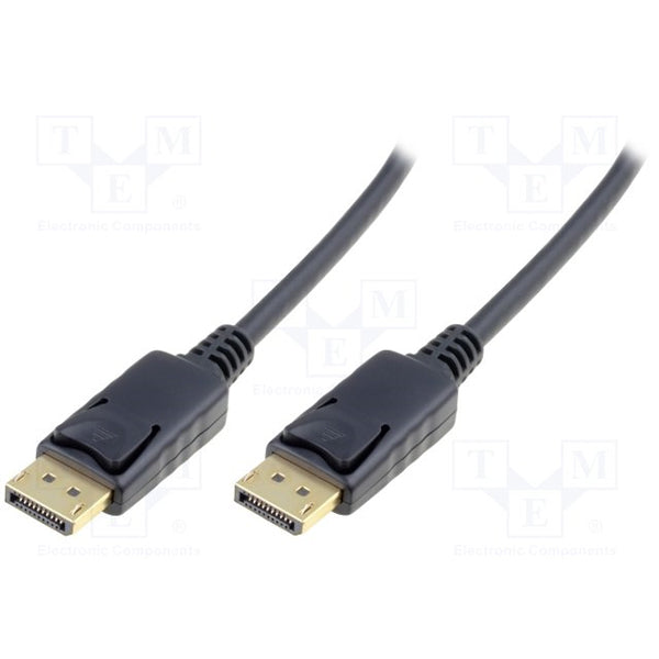 Cabo DisplayPort DIGITUS Ultra HD 4K 1m / Conexão de alta qualidade / Cor: Preto_0