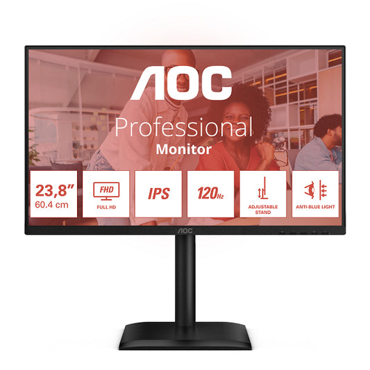 Monitor AOC 23.8" IPS 1920x1080 / Preto / 24E4U_0