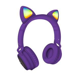 Techmade Cuffie Funny Led BT + Microfono Purple_0