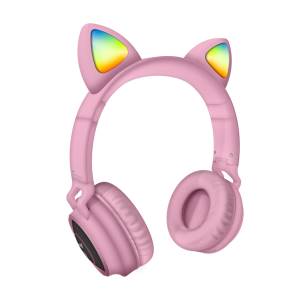 Techmade Cuffie Funny Led BT + Microfono Pink_0