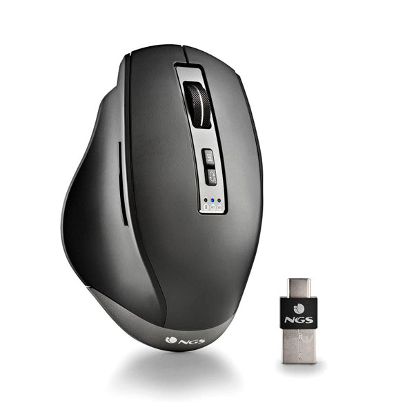 Rato Wireless NGS / Preto / 3200 DPI / Ergonómico_0