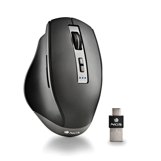 Rato Wireless NGS / Preto / 3200 DPI / Ergonómico_0