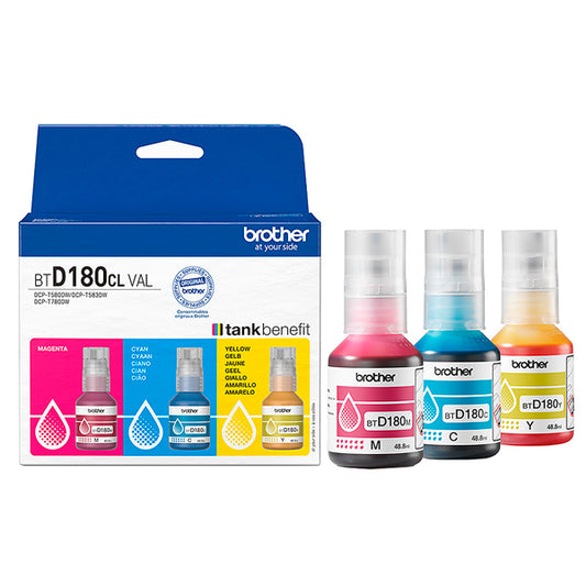 BROTHER PACK DE 3 FRASCOS AZUL/MAGENTA/AMARELO 5K_0