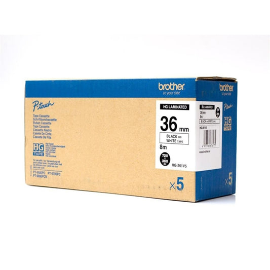 HGE261V5 NASTRO HG DA 36MM NERO SU BIANCO (CONSENTE VELOCITÃƒâ‚¬ DI STAMPA 80 MM/S RISOLUZIONE 360X7_0
