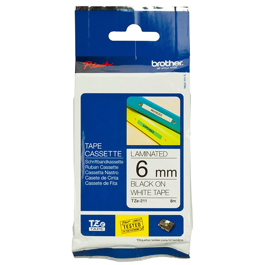 Fita de Impressão Brother / Preto / BROTZE211_0