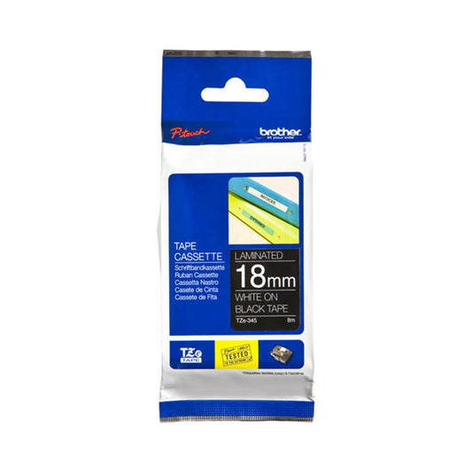 Etiquetas Brother TZe-345 / Preto_0