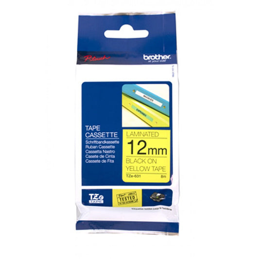 TAPE LAMINADA BROTHER TZE-631 12MM 8M / Preto_0
