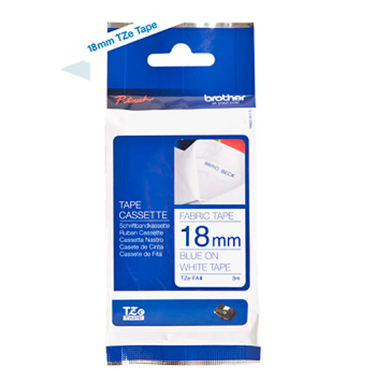 Nastro Tessuto Brother / Blu su Bianco 18 mm_0
