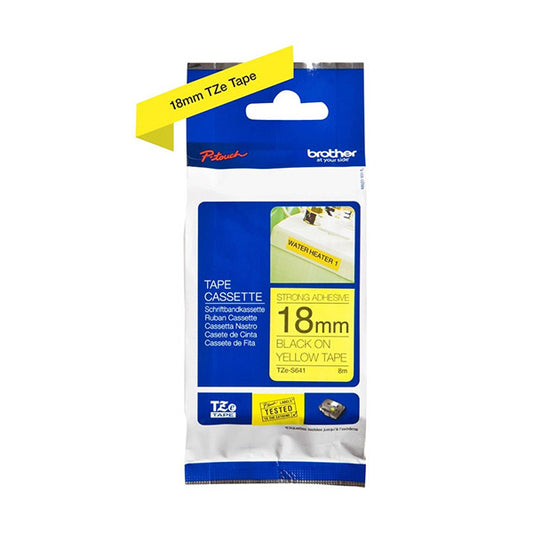 Brother Ribbon TZES641 / TZE-S641 Black on Yellow_1
