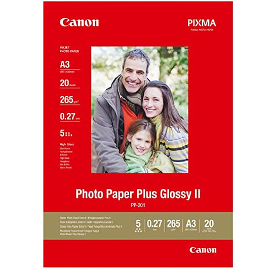 Canon PP-201 A 3 20 Sheets 265 g Photo Paper Plus Glossy II_0