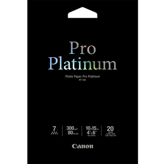 Canon PT-101 10x15 cm, 20 sheet Photo Paper Pro Platinum   300 g_0