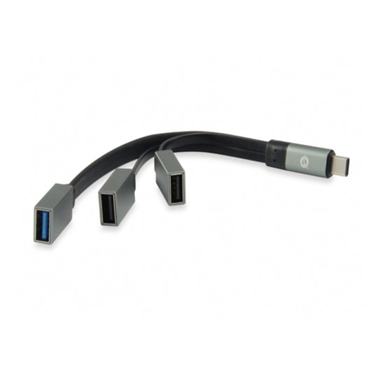 CONCEPTRONIC HUB 3 Portas USB-C / 1x USB3.0 + 2x USB / Cinzento_0