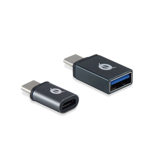 Adaptador CONCEPTRONIC / USB-C para USB-A e Micro USB / Preto_0