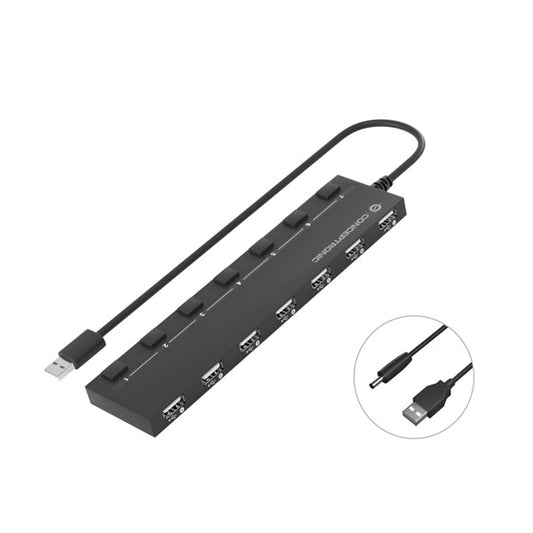 HUB USB CONCEPTRONIC / Preto / HUBBIES08B_0