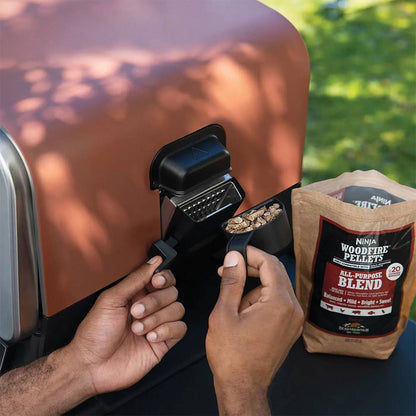 Mini-Forno Elétrico de Exterior para Pizza Ninja OO101EU Woodfire 8 em 1 2400W Laranja