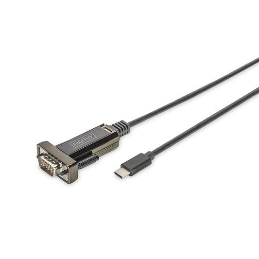 Adaptador USB 2.0 DIGITUS / USB-C para RS232 / Preto_0