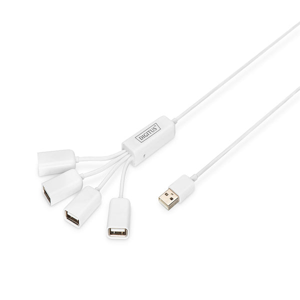 DIGITUS Slim Spider USB-Hub 4-Ports, 4 x USB A/F    DA-70216_0