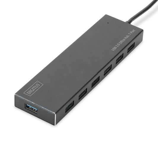 DIGITUS Hub USB 3.0 7-Portas Preto com Fonte de Alimentação 5V/3,5A DA-70241-1_0