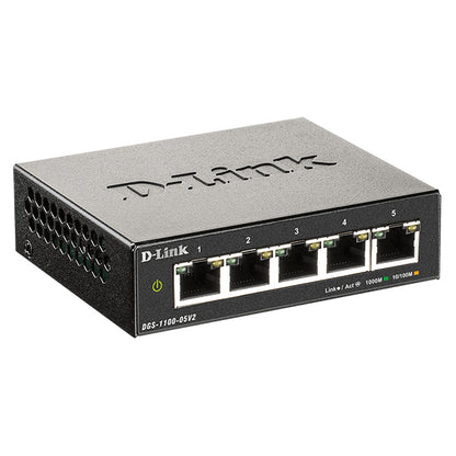 Switch D-LINK 5-Port Gigabit Smart / Preto / DGS-1100-05V2/E_0