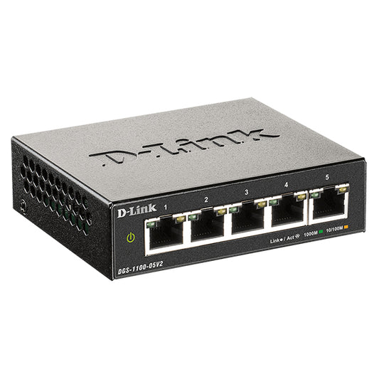 Switch D-LINK 5-Port Gigabit Smart / Preto / DGS-1100-05V2/E_0