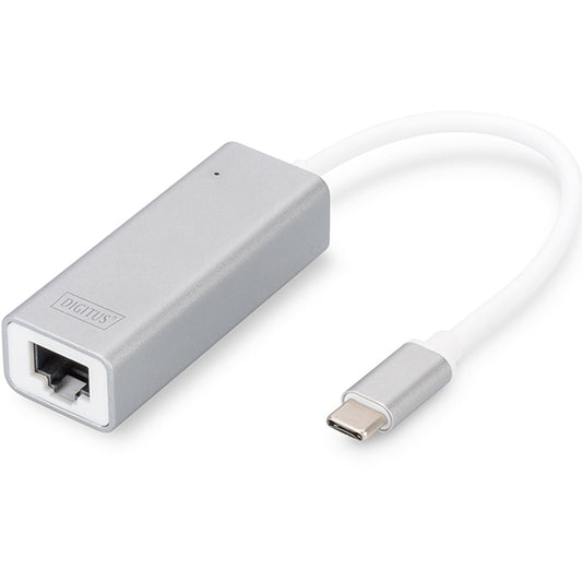 Adaptador USB 3.2 Gen 1 DIGITUS / USB-C para RJ-45 / Preto / 1468764_0