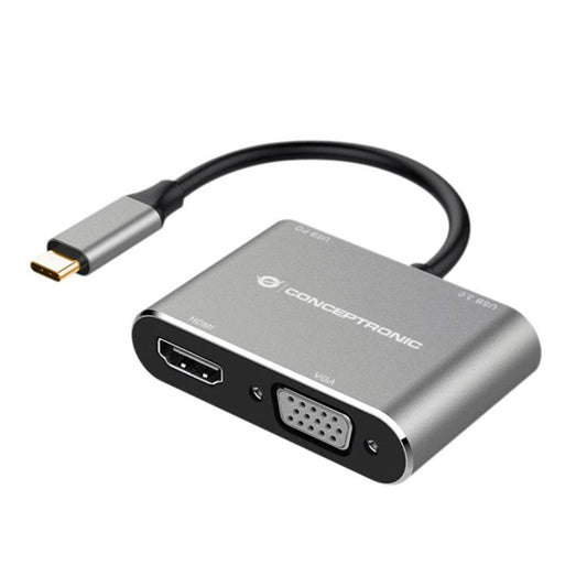 Docking Station CONCEPTRONIC 4 em 1 / Preto / DONN16G_0