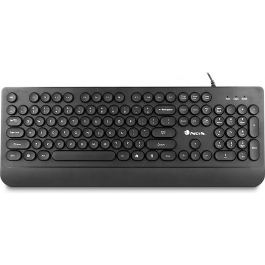 Teclado NGS / Preto / Com apoio para pulsos #PROMO 2025#_0