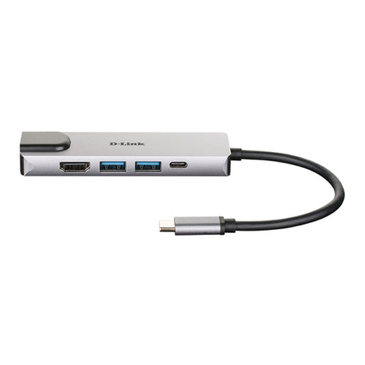 HUB USB-C 5-IN-1 D-LINK / Preto / DUB-M520_0