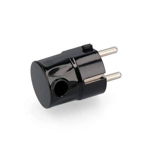 Ficha tipo f t/tl 16a saÃ­da lateral 4,8mm preta (embalada)_0