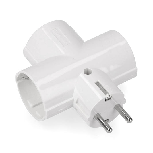 Plug triplo em baquelite tipo f t/tl 16a 250v branco (embalado)_0
